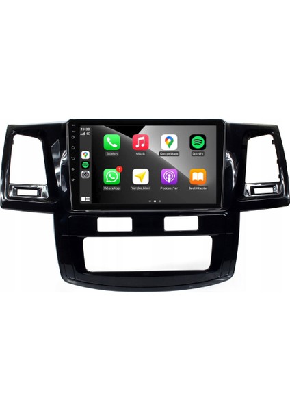 Toyota Hilux - Araç Multimedya Ekran - 2gb 32GB - Dijital - Piano Black - 2008 - 2015 - 9 Inch - Hıgh Sound - Vsr modelleri