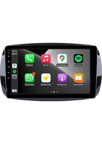 Smart Fortwo - Forfour - Araç Multimedya Ekran - 2gb 32GB - S - Piano Black - 2015 - 2019 - 9 Inch - Hıgh Sound - Vsr fiyatları