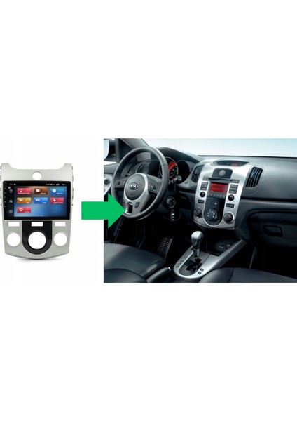 Kia Cerato - Araç Multimedya Ekran - 2gb 32GB - Analog - Silver - 2008 - 2013 - 9 Inch - Hıgh Sound - Vsr