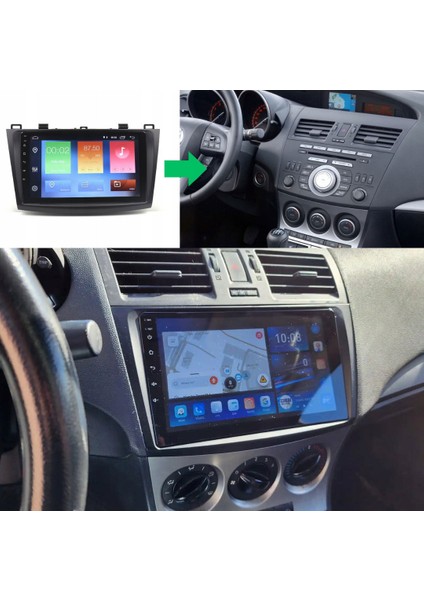 Mazda Mazda 3 - Araç Multimedya Ekran - 2gb 32GB - S - Black - 2010 - 2013 - 9 Inch - Hıgh Sound - Vsr