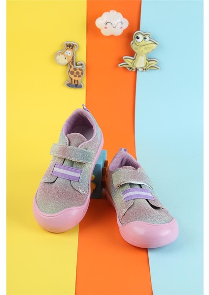 Unisex Tam Ortapedik Esnek Hava Alan Çocuk Spor Ayakkabısı Cırtlı Yumuşak Çocuk Renkli Sneaker modelleri