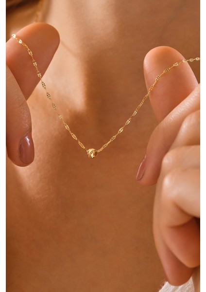 14 Ayar Altın Dorika Toplu Aynalı Zincir Kolye fırsatları