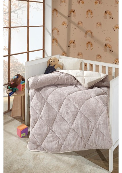 Lüx Wellsoft Yorgan Çift Taraflı Bebek Yorganı 95X145 Krem