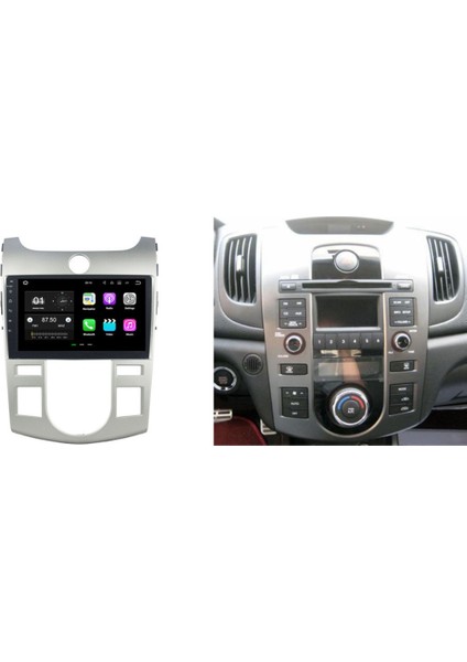 Kia Cerato - Araç Multimedya Ekran - 2gb 32GB - Dijital - Silver - 2008 - 2012 - 9 Inch - Hıgh Sound - Vsr