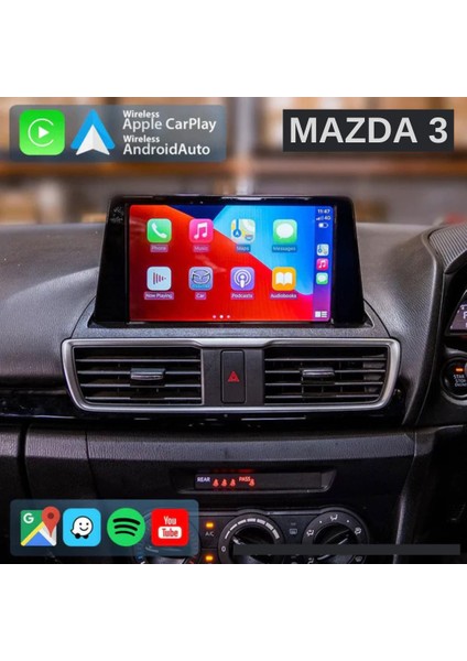Mazda Mazda 3 - Araç Multimedya Ekran - 2gb 32GB - S - Black - 2014 - 2018 - 9 Inch - Hıgh Sound - Vsr