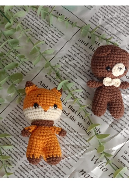 Amigurumi Minik Sevimli Hayvan Oyuncaklar (Kumkurdu Tilki ve Ayıcık) fiyatları