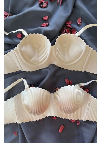 Lazer Kesim Double Push Up Çift Destekli Balensiz Sütyen F.k. 1204 indirimleri