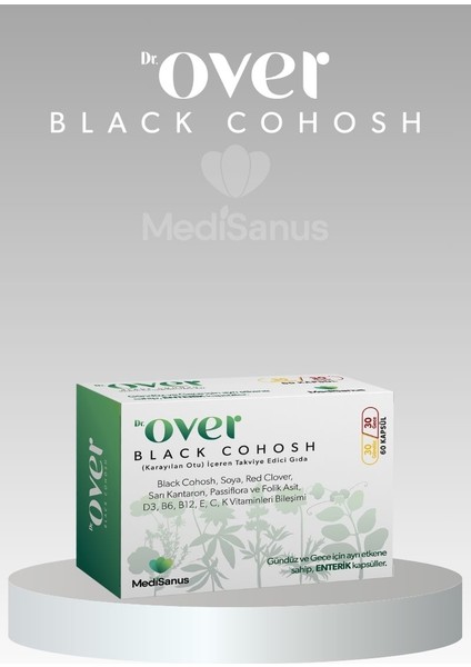 Dr Over Black Cohosh Takviye Edici Gıda 60 Kapsül 30 Gece / 30 Gündüz