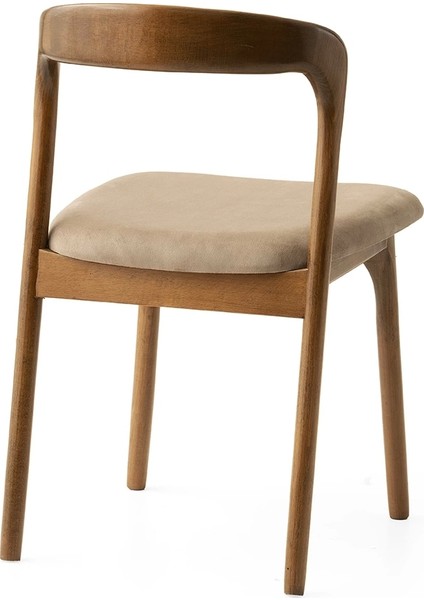 Yln Ahşap Gürgen Gövde Salon Balkon ve Mutfak Sandalyesi 6 Adet Ekru-Kahve fiyatları