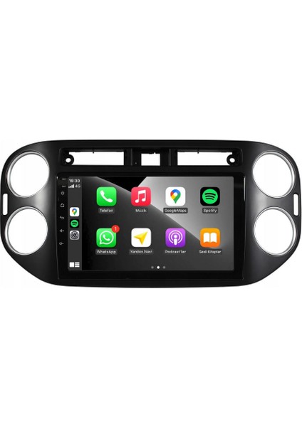 Volkswagen Tiguan - Araç Multimedya Ekran - 2gb 32GB - S - Black - 2007 - 2015 - 9 Inch - Hıgh Sound - Vsr