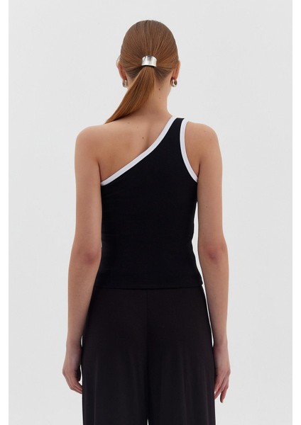 Tek Omuz Askılı Biyeli Bluz fırsatları