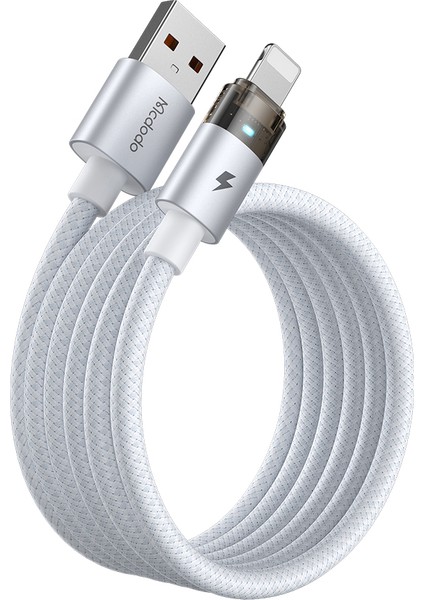 CA-6912 30W Gösterge Işıklı Usb-A To Lightning Şarj ve Data Kablosu 1.2m - beyaz