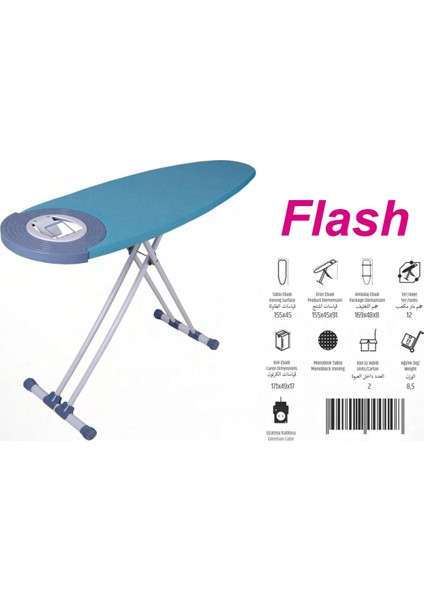 Ütü Masası Xxl (Kazanlı Ütüler Için)-Flash (New Orion)