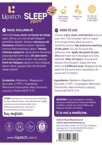 Sleep Patch With Melatonin