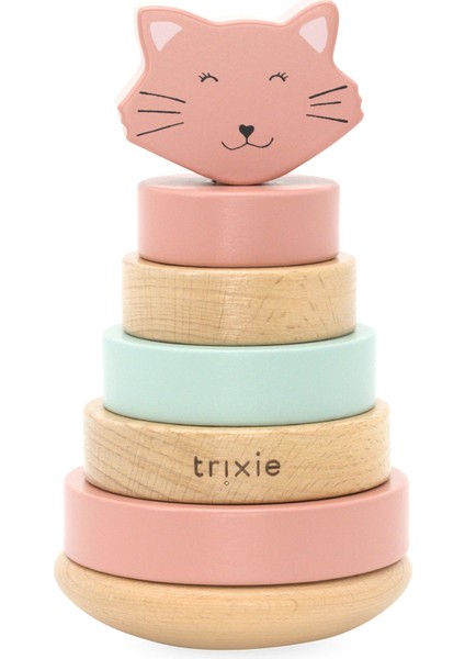 Trıxıe - Wooden Stackıng Toy-Mrs. Cat