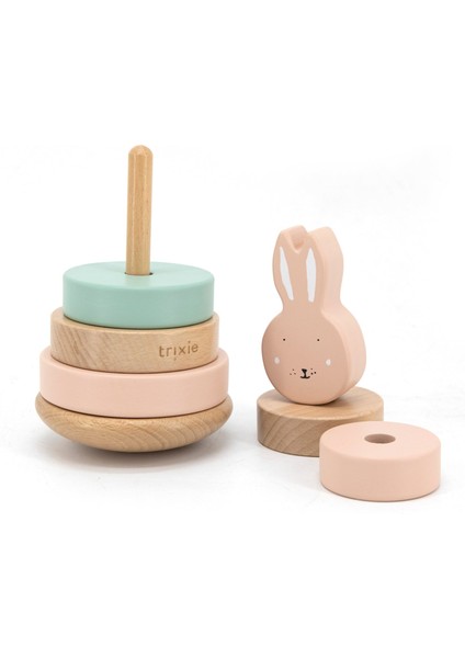 Trıxıe - Wooden Stackıng Toy-Mrs. Rabbıt