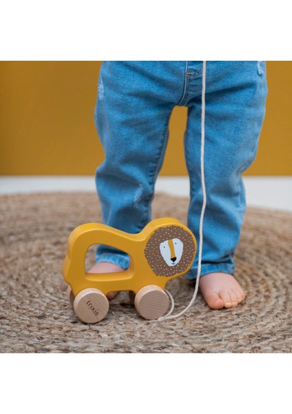 Trıxıe - Wooden Pull Along Toy-Mr. Lıon