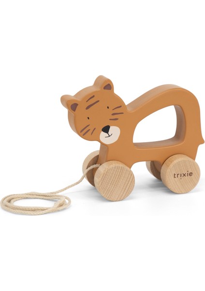 Trıxıe - Wooden Pull Along Toy-Mr. Tıger