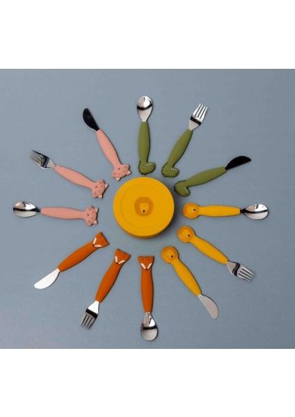 Trıxıe - Sılıcone Cutlery Set 3 (Pack)-Mr. Fox