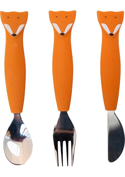 Trıxıe - Sılıcone Cutlery Set 3 (Pack)-Mr. Fox modelleri