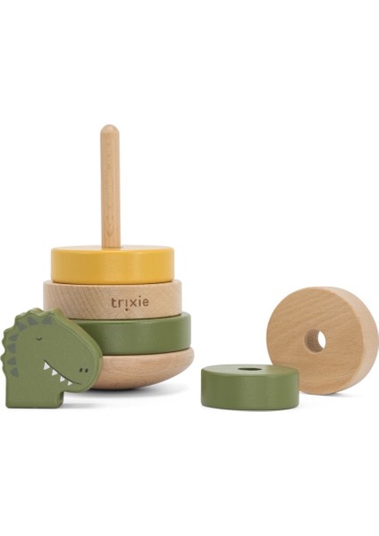 Trıxıe - Wooden Stackıng Toy-Mr. Dıno