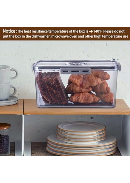Ekmek Kutusu Mutfak Tezgahı Için Hava Geçirmez Ekmek Kutuları, Kapaklı Zaman Kayıtlı Ekmek Saklama Kabı, Ekmek Tutucu (Yurt Dışından) fırsatları