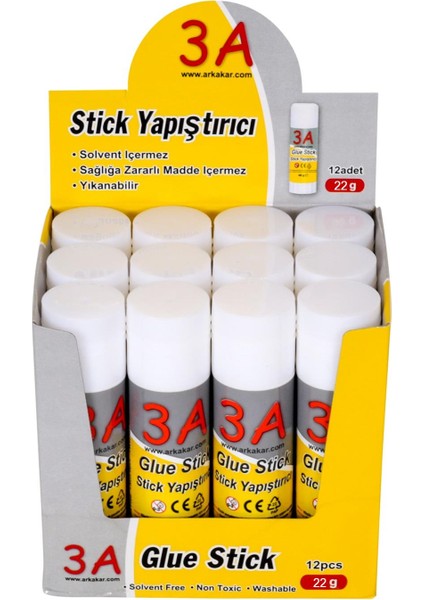 Glue Stick Yapıştırıcı 22 gr KOD:903 12 Adet