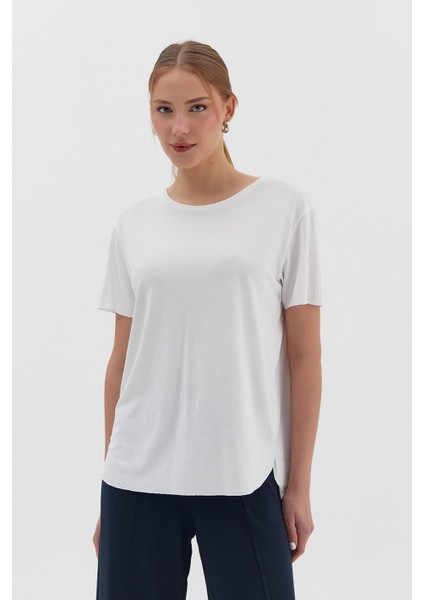 Bisiklet Yaka Modal Tişört