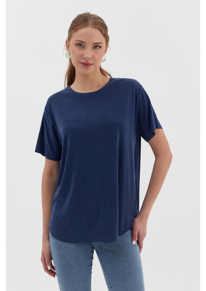 Modal Kesik Kollu Basic Tişört