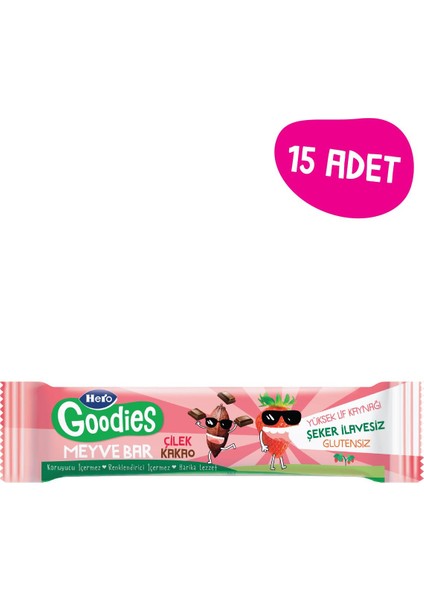Çilek Kakao Meyve Bar 30g x 15
