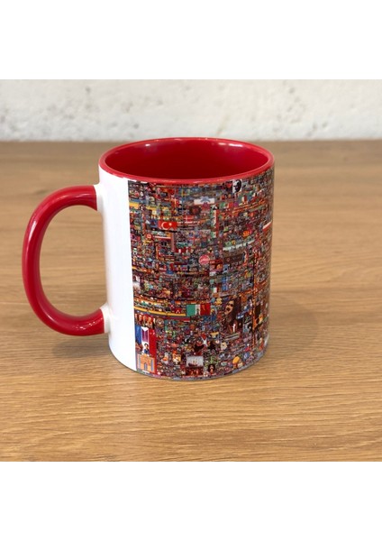 Reddit Place Kırmızı Kulplu Bardak