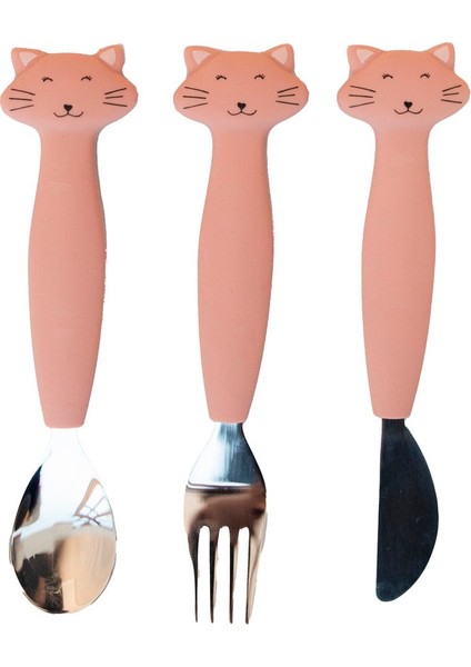 Trıxıe - Sılıcone Cutlery Set 3 (Pack)-Mrs. Cat fiyatları