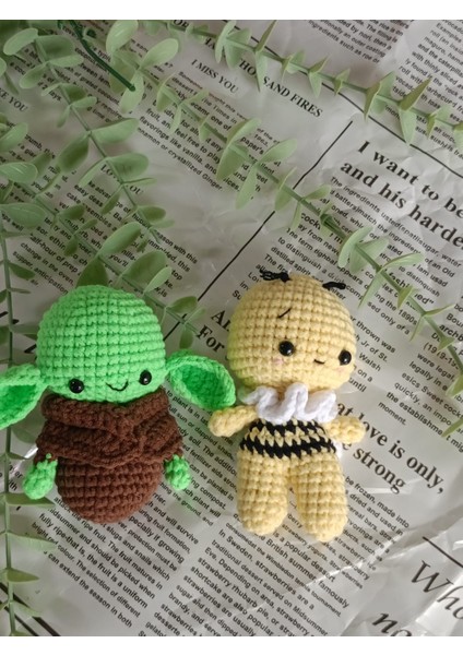 Amigurumi Minik Sevimli Hayvan Oyuncaklar (Arı ve Baby Yoda)