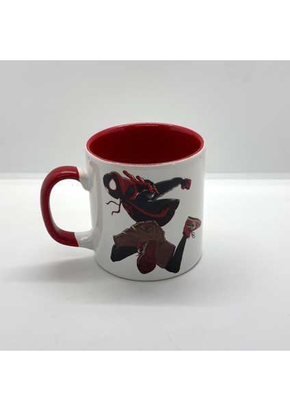 Spiderman Running Kırmızı Kulplu Bardak