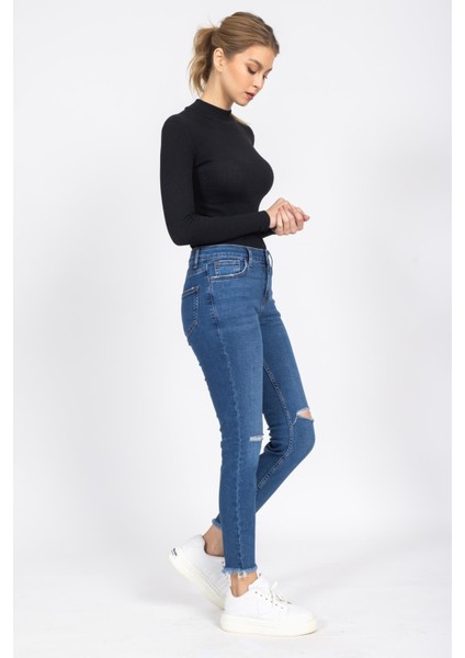 New Loık Bayan Kot Pantolon 18Y Kso Koyu Mavi fırsatları