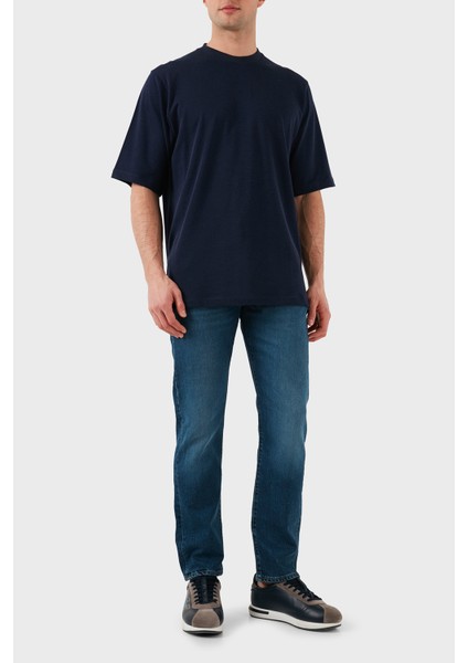 Logo Baskılı Regular Fit Pamuklu Bisiklet Yaka T Shirt Erkek T Shirt S74GD1266 S21658 478 modelleri