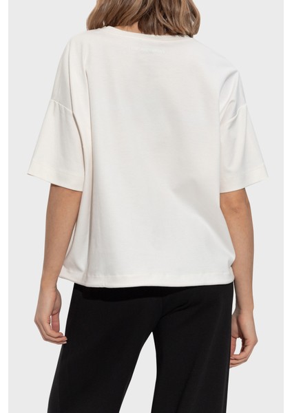 Pamuk Oversize Fit Bisiklet Yaka Tek Cepli T Shirt Bayan T Shirt EW000891 AF12545 U0006