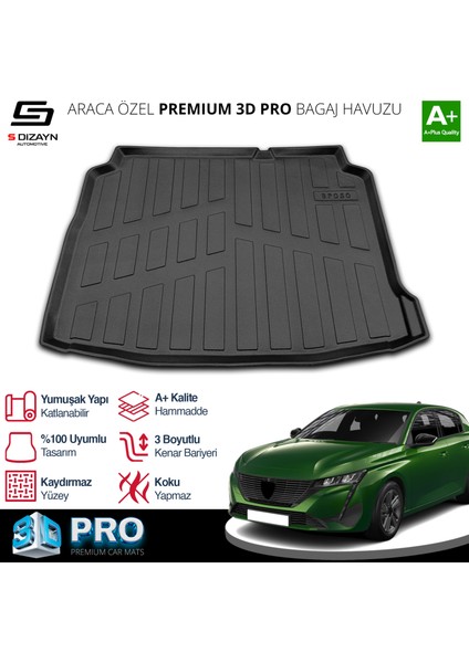 Peugeot 308 3D Pro Bagaj Havuzu 2013-2021