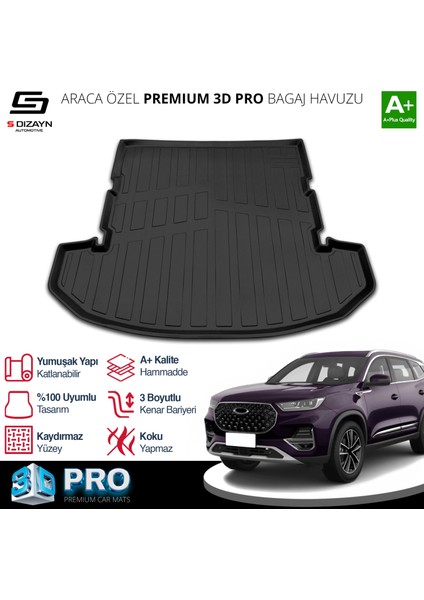 Chery Tiggo 8 Pro 3D Pro Bagaj Havuzu 2022 Üzeri