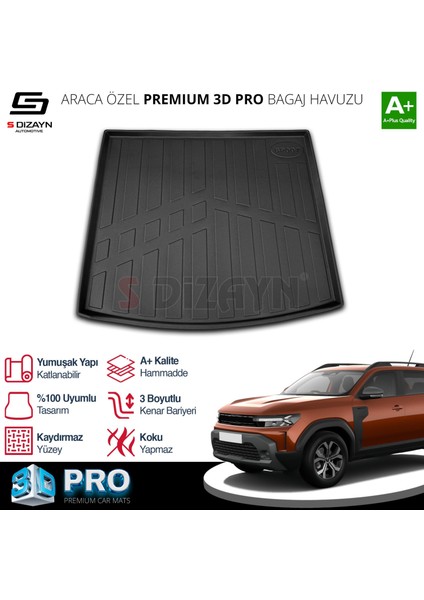Renault Duster 4x4 3D Pro Bagaj Havuzu Üst Bagaj 2024 Üzeri