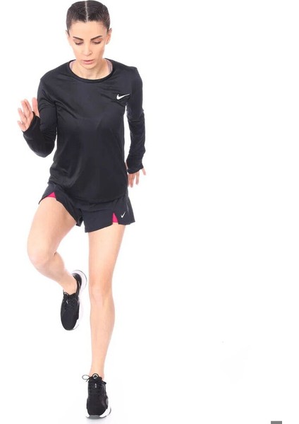 Miler Top Ls Kadın Siyah Koşu Uzun Kollu Tişört AJ8128-010 indirimleri