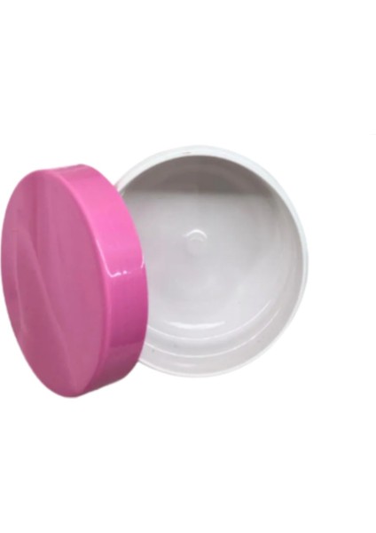 Beyaz Pembe Boş Krem Kutusu 25 ml Seyahat Boy Mini Organizer Şampuan-Losyon-Krem Haznesi x 5 Adet