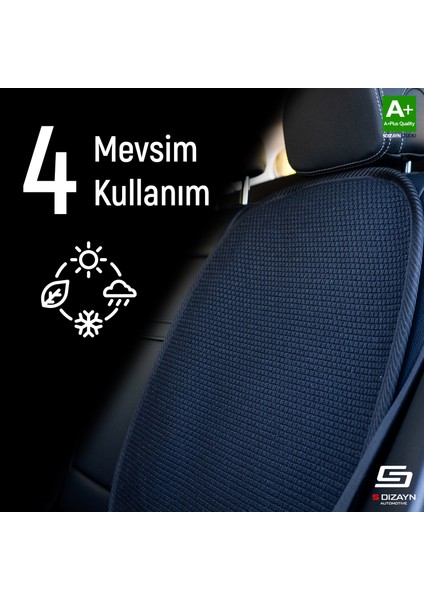 Oto Arka Koltuk Sırt Koruyucu Kılıf Siyah Universal 2 Parça A+ Kalite