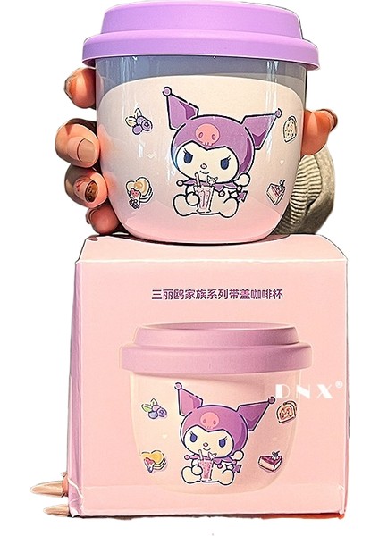 Kuromi Mini Mug Kapaklı Kahve Kupa Seramik Kupa (Yurt Dışından)