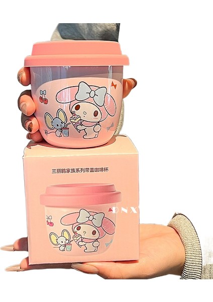 Melodi Mini Kupa Kapaklı Kahve Kupa Seramik Kupa (Yurt Dışından)