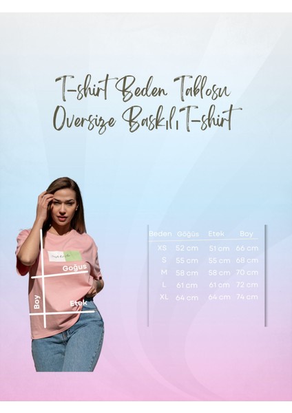 Kadın Oversize Fit Bisiklet Yaka Baskılı Kısa Kollu T-Shirt indirimleri