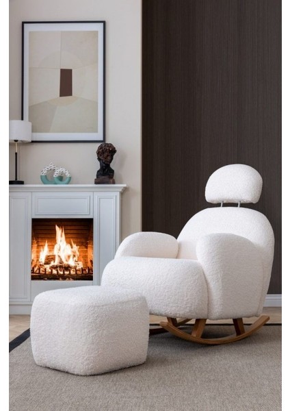 Luxehome Love Sallanır Berjer + Puf fırsatları