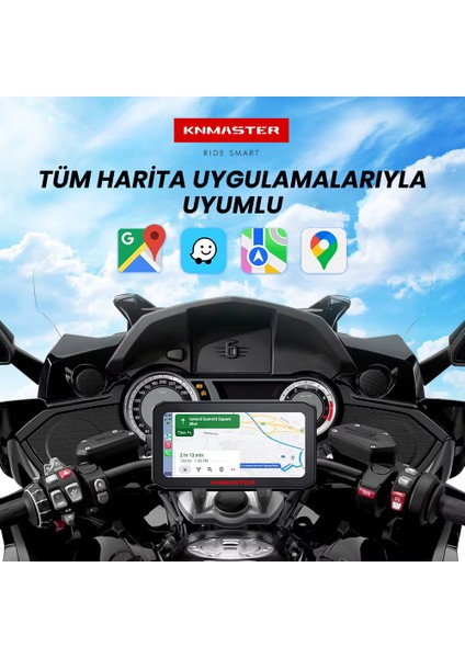 Motoplay 2000 – 6.25” 2k Çift Kameralı Kablosuz Carplay & Android Auto Destekli Motosiklet Multimedya Ekranı