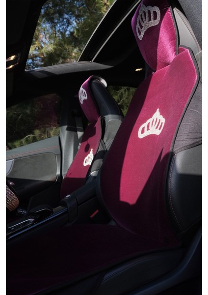 Koltuk Kılıfı Mor Renk & Gümüş Taç