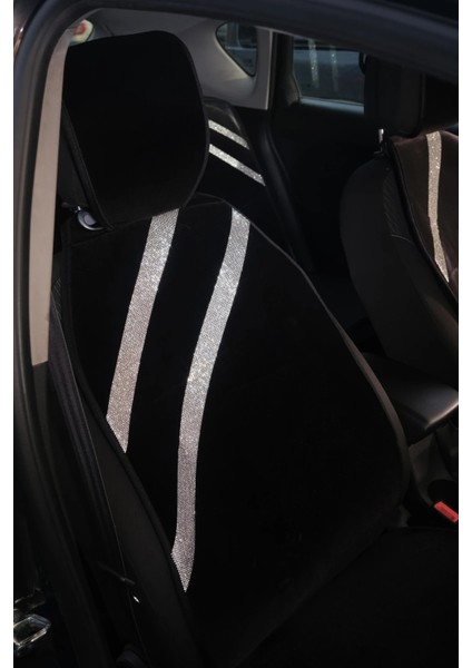 Koltuk Kılıfı Renk Seçenekli & Gümüş Çapraz Şeritli